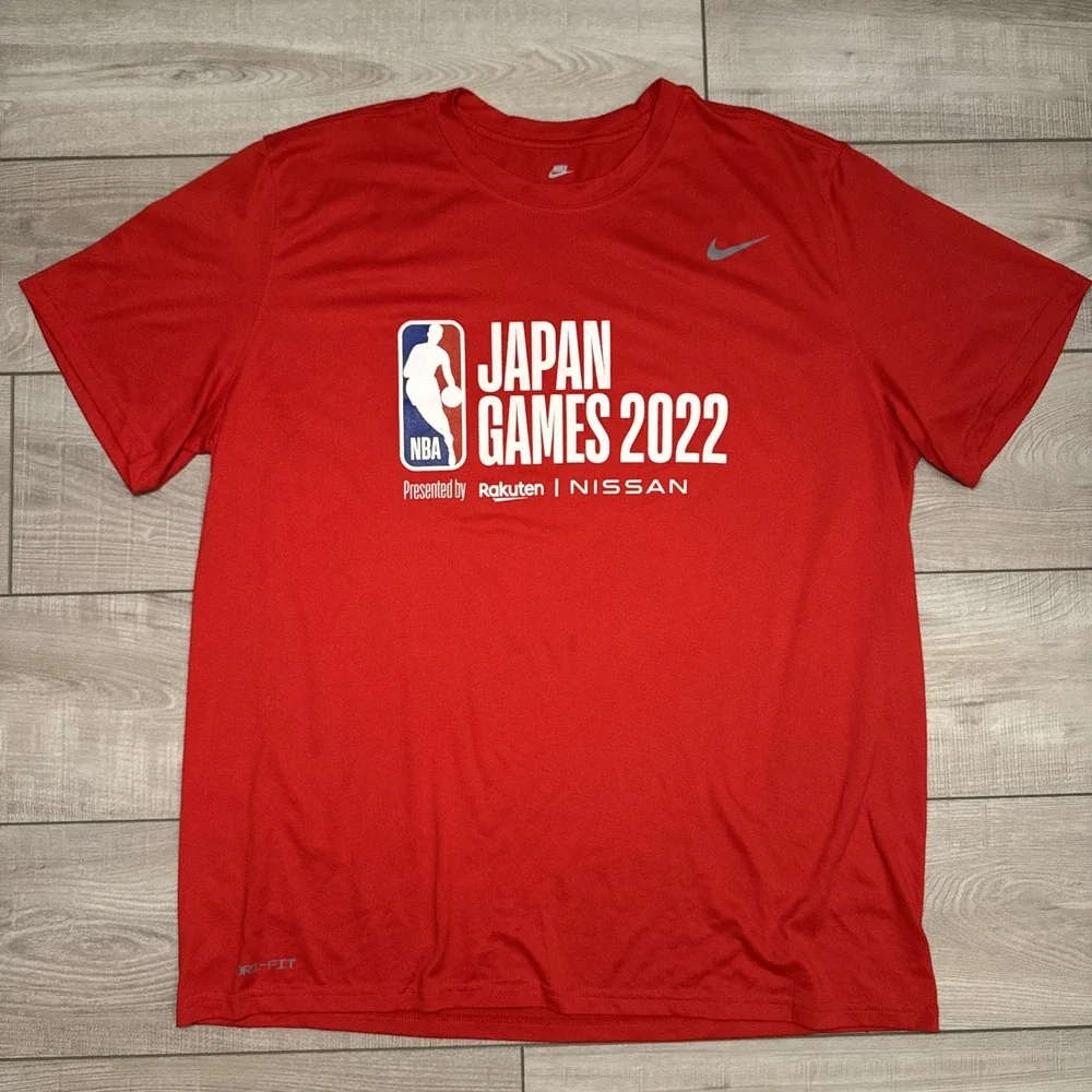 NIKE NBA Global Japan GAMES 2022 LOGO T-SHIRT Tee Men's XXL Red DriFit‎